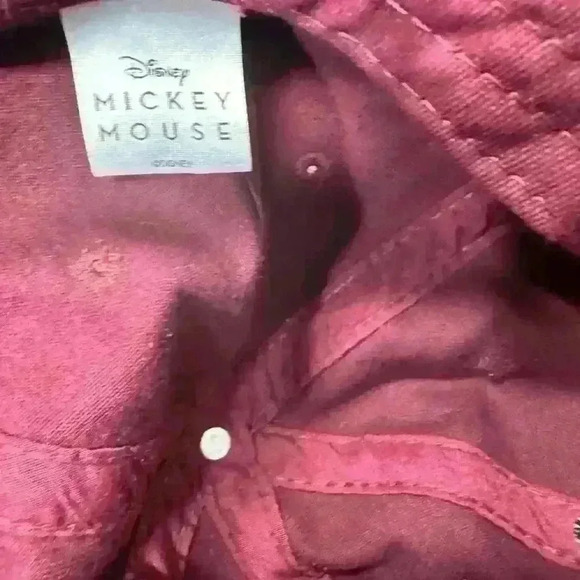 Disney Mickey Mouse Maroon Hat Ball cap - Picture 2 of 3